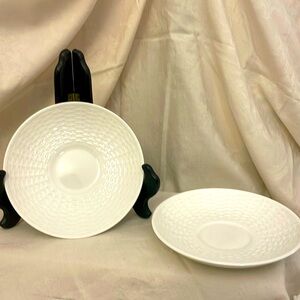 Wedgwood Nantucket basket pair of saucers